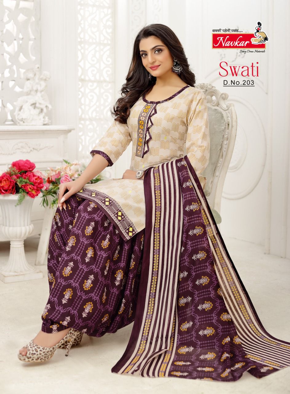 Navkar Swati 2 Daily Wear Wholesale Cotton Printed Readymade Patiyala Suits
